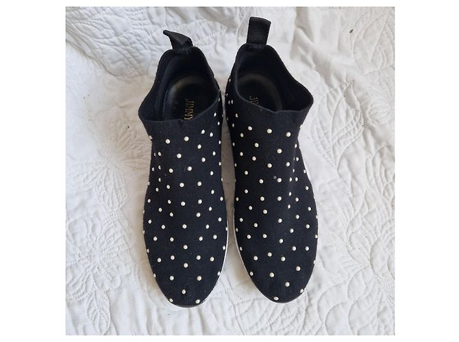 Jimmy Choo Sneakers in maglia con borchie nere Nero - vista 2