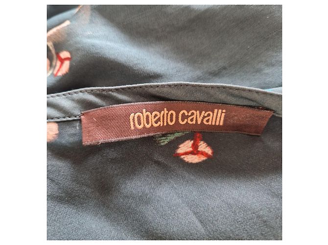 Roberto Cavalli Blusa de seda con estampado floral Rosa Blanco Roja Verde oscuro - vista 4