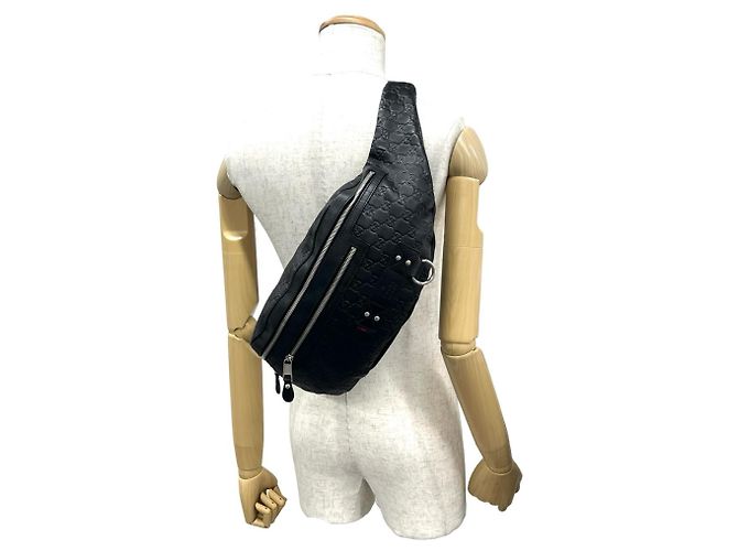 Borsa a tracolla in pelle Gucci Guccissima Nero - vista 2