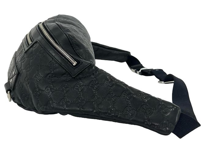 Borsa a tracolla in pelle Gucci Guccissima Nero - vista 5