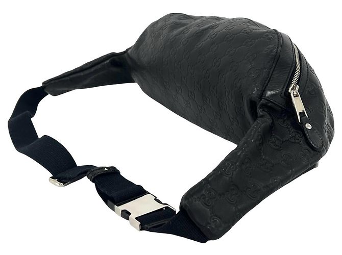 Borsa a tracolla in pelle Gucci Guccissima Nero - vista 8
