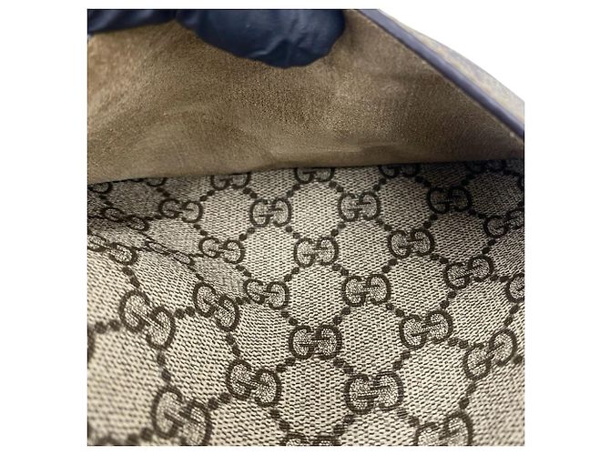 Bolsa de Ombro Dionysus GG Supreme em Couro Camurça com Corrente GUCCI Marrom - vista 10