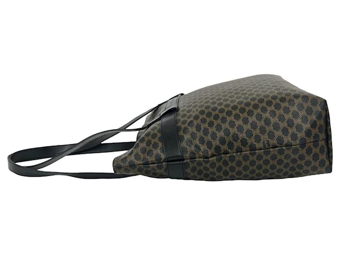 Céline CELINE Vintage Macadam Blazon Pattern Ledertote Braun Schwarz - Ansicht 5