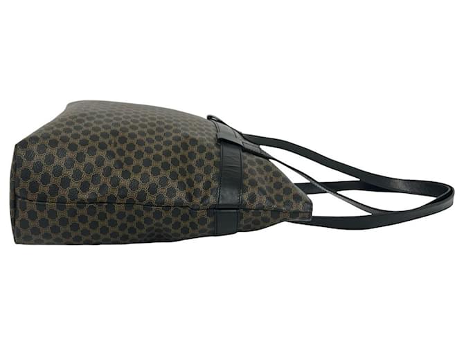 Céline CELINE Vintage Macadam Blazon Pattern Ledertote Braun Schwarz - Ansicht 6