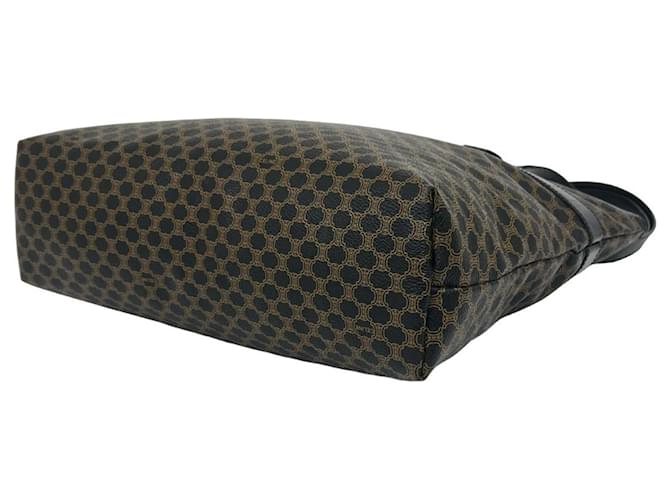 Céline CELINE Vintage Macadam Blazon Pattern Ledertote Braun Schwarz - Ansicht 8