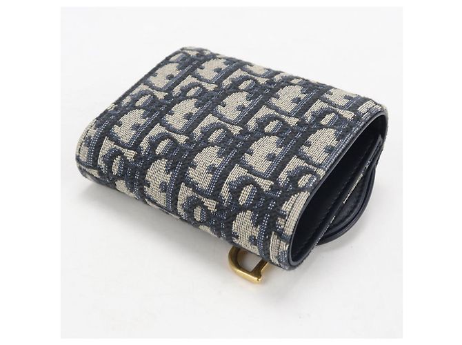 Christian Dior Tri-fold Wallet in Navy Marineblau - Ansicht 2