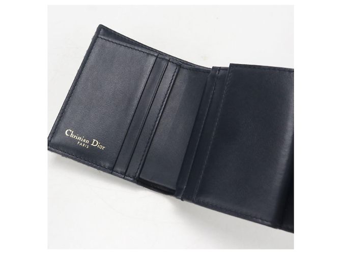 Christian Dior Tri-fold Wallet in Navy Marineblau - Ansicht 4