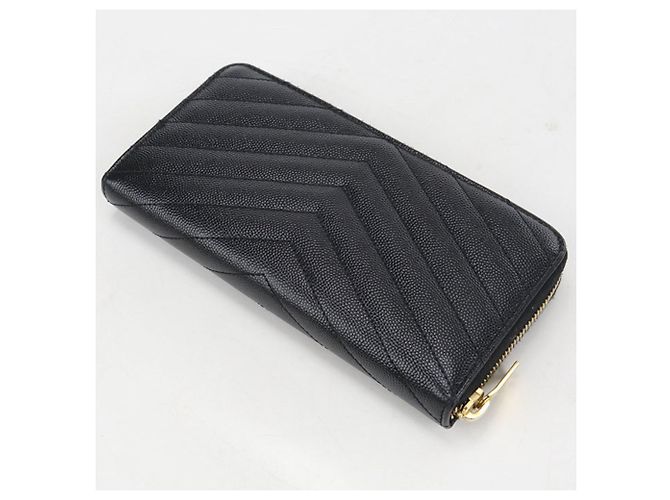 Cartera larga Saint Laurent de piel de becerro negra Negro - vista 2