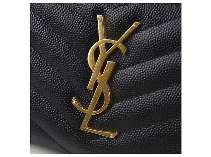 Cartera larga Saint Laurent de piel de becerro negra Negro - vista 4