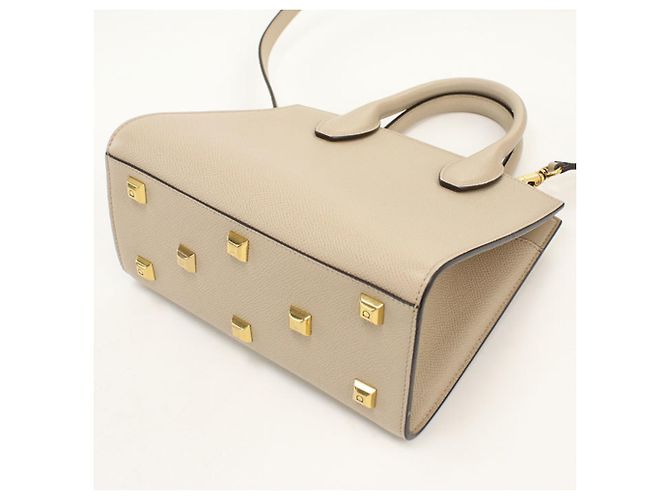 Borsa in pelle beige Salvatore Ferragamo - vista 2