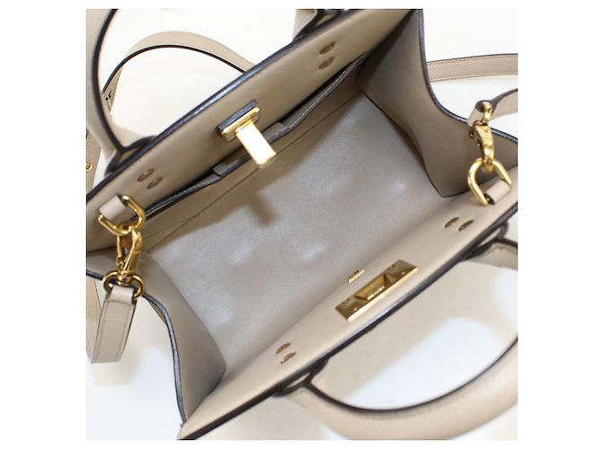 Borsa in pelle beige Salvatore Ferragamo - vista 3