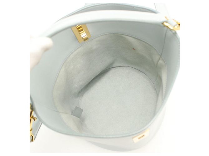 Céline Borsa a mano Celine in pelle blu - vista 3