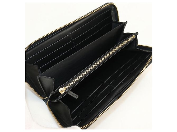 Portafoglio lungo Gucci in pelle nera Nero - vista 3