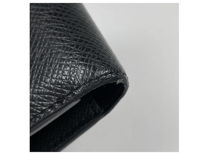Louis Vuitton Taiga Leather Bi-Fold Wallet Black - view 3