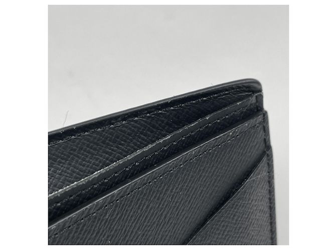 Louis Vuitton Taiga Leather Bi-Fold Wallet Black - view 5