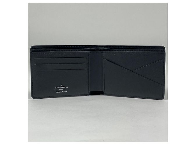 Louis Vuitton Taiga Leather Bi-Fold Wallet Black - view 6
