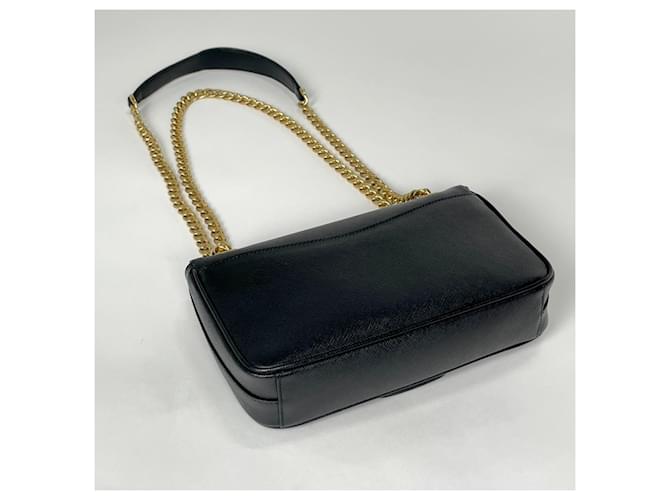 Borsa a tracolla Prada in pelle nera Nero - vista 2
