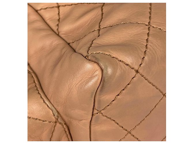 Chanel Matelassé Leder-Rucksack Beige - Ansicht 4
