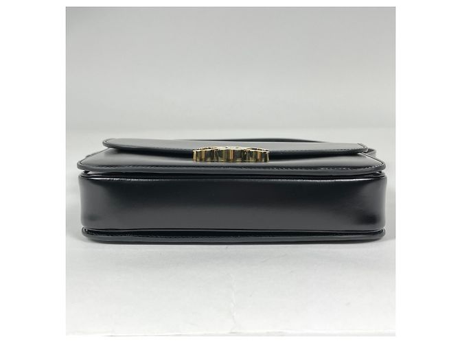 Céline Borsa a tracolla in pelle Celine Triomphe Nero - vista 5