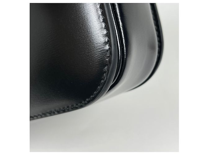 Céline Borsa a tracolla in pelle Celine Triomphe Nero - vista 6