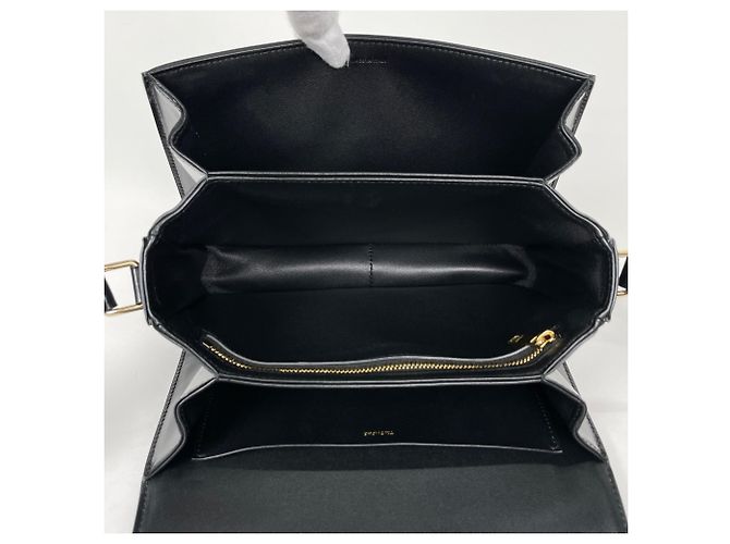 Céline Borsa a tracolla in pelle Celine Triomphe Nero - vista 9