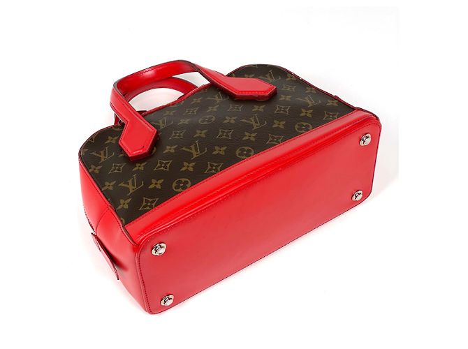 Borsa Louis Vuitton Dora PM Marrone Rosso - vista 2