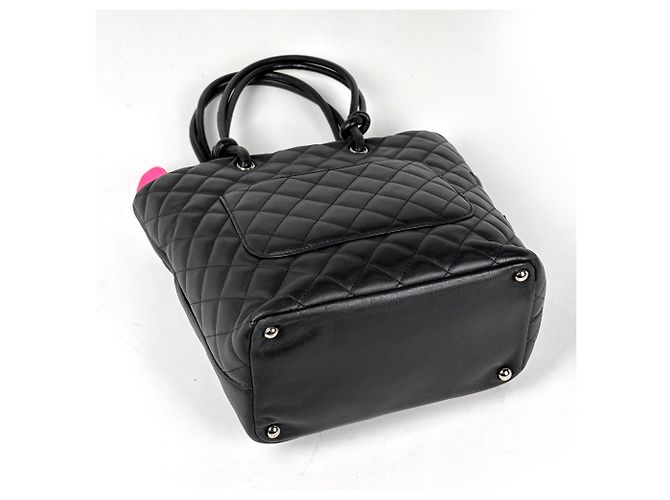 Borsa Tote Media Chanel Cambon Line Nero - vista 2