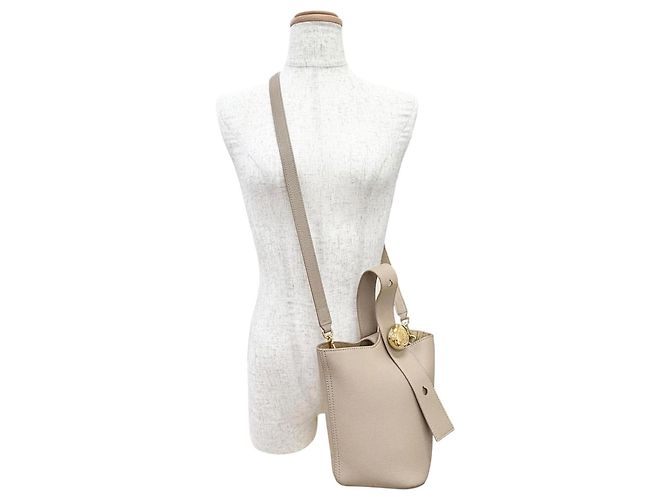 Loewe Mini Pebble Beuteltasche Beige - Ansicht 2