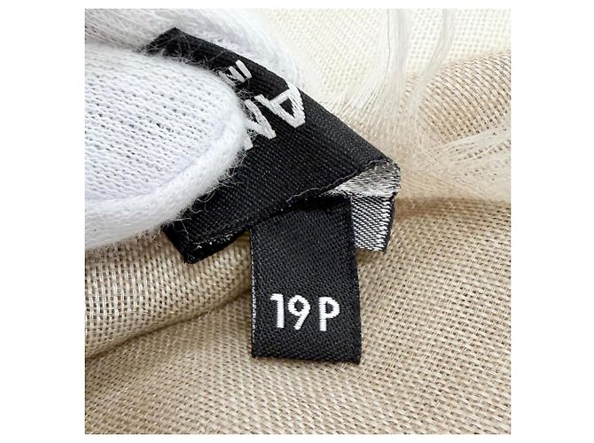 Chanel 19P Cashmere Silk Shawl Beige Cream - view 11