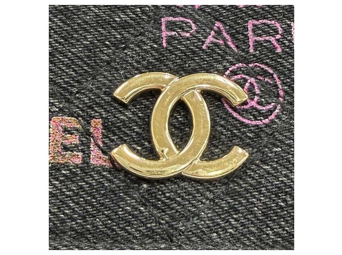 Bolso Chanel Coco Mark Mini Matelassé de denim y piel Negro Multicolor - vista 10