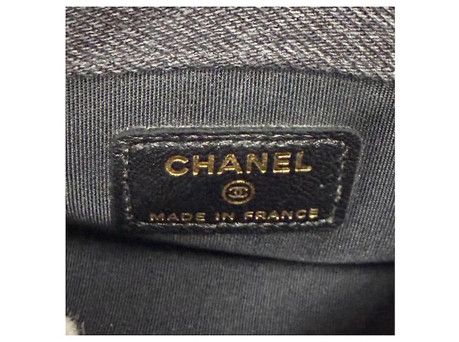 Bolso Chanel Coco Mark Mini Matelassé de denim y piel Negro Multicolor - vista 12
