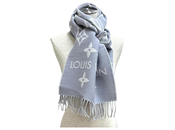 Stola/Sciarpa Louis Vuitton in Gris Clair Monogram - vista 3