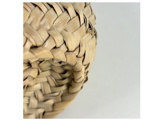 Bolsa Loewe Basket de ráfia e couro castanho Marrom - vista 3