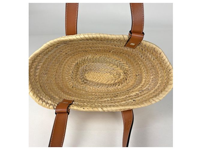 Bolsa Loewe Basket de ráfia e couro castanho Marrom - vista 7