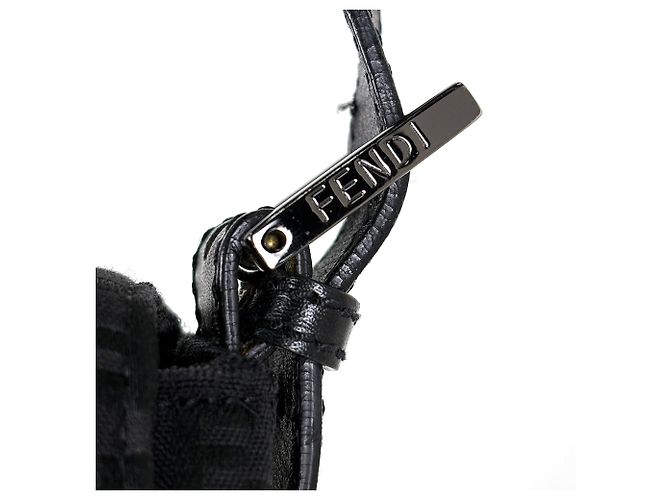 Fendi Schultertasche mit Zucchino-Muster Schwarz - Ansicht 5