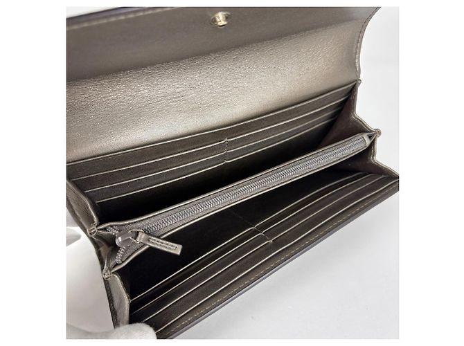 Gucci MicroGuccissima Langes Portemonnaie Grau - Ansicht 6