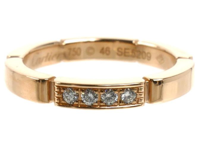 Anello Cartier Maillon Panthère in oro rosa 18K con diamanti - vista 3