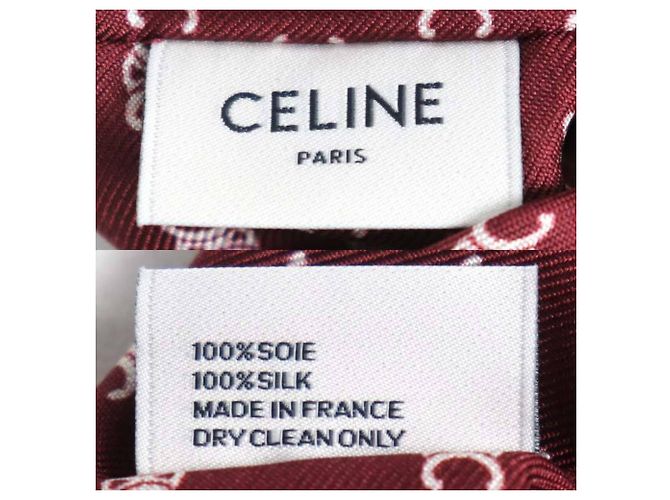 Céline CELINE Mini Triomphe Scrunchie aus Seide und Messing Roh Bordeaux - Ansicht 5