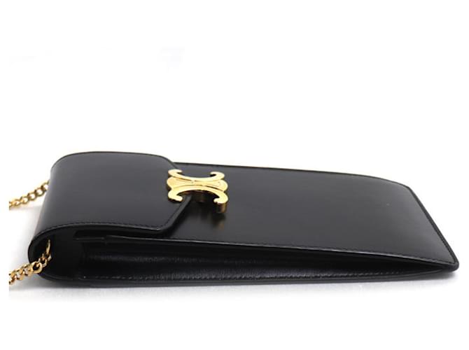 Céline Borsa a tracolla e porta cellulare Celine Triomphe Nero - vista 3