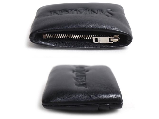 Monedero Saint Laurent de piel de cordero negra Negro - vista 3