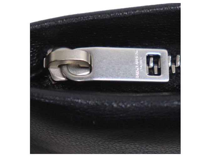 Monedero Saint Laurent de piel de cordero negra Negro - vista 5