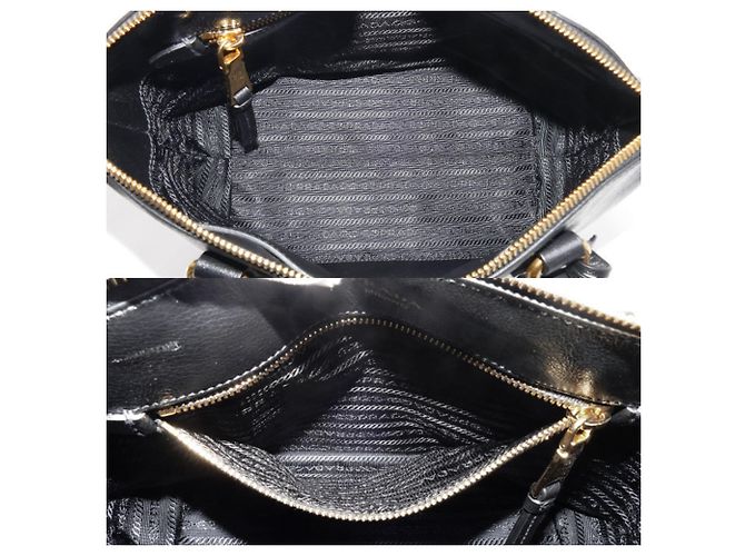 Borsa a tracolla 2-Way Prada Vitello Daino Nero - vista 5