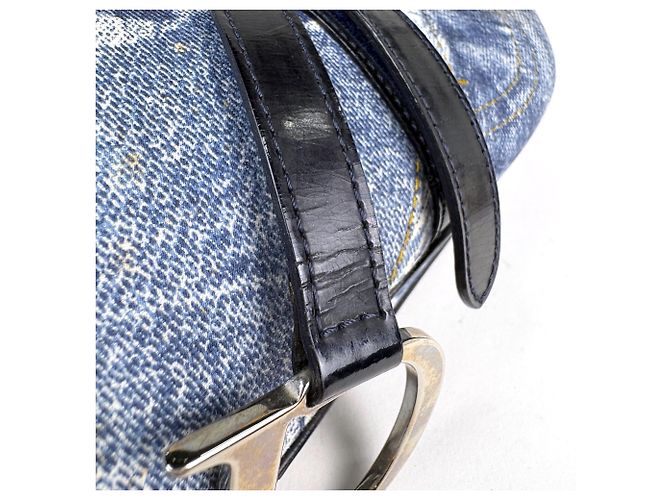 Christian Dior Saddle Bag aus hellblauem Denim - Ansicht 5