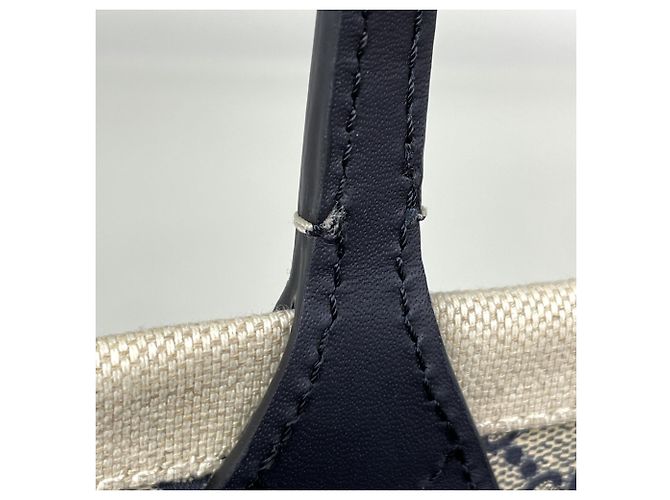 Saco Tote Gucci GUCCI em Ivory e Navy Cru Azul marinho - vista 4