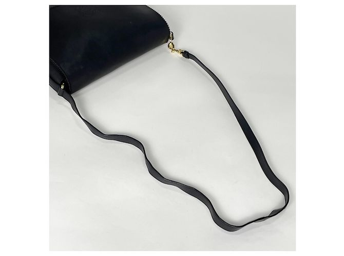 Borsa a tracolla in pelle con frange Loewe Black Anagram Nero - vista 7