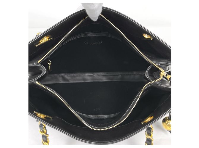 Borsa Tote Chanel in pelle nera Nero - vista 8