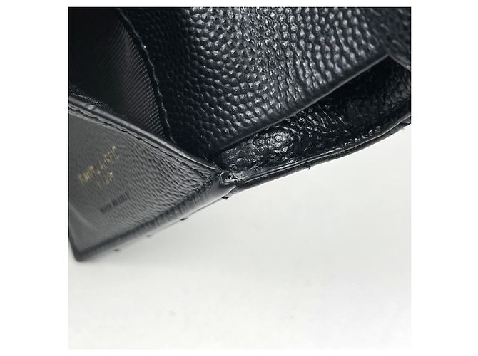 Yves Saint Laurent Bi-Fold Ledergeldbörse in Schwarz - Ansicht 5