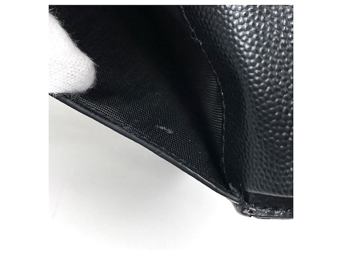 Yves Saint Laurent Bi-Fold Ledergeldbörse in Schwarz - Ansicht 6