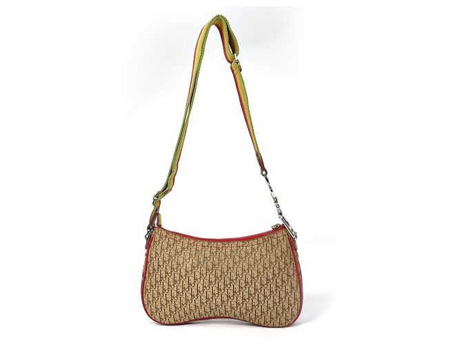 Christian Dior Rasta Trotter Schultertasche Braun Mehrfarben - Ansicht 3