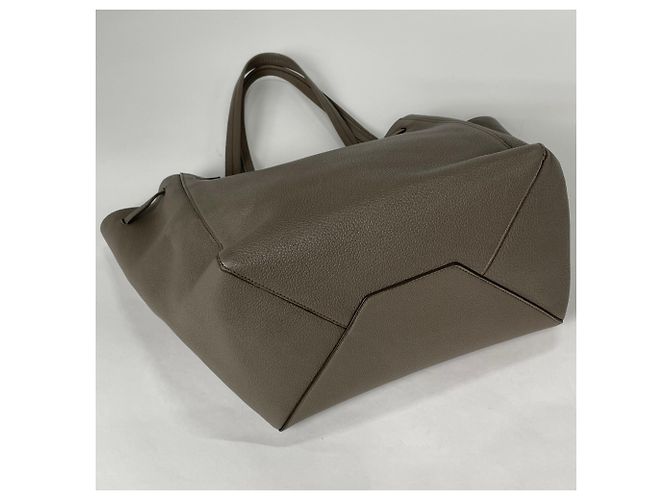 Céline Celine Cabas Phantom Small Leather Tote Bag Brown - view 2